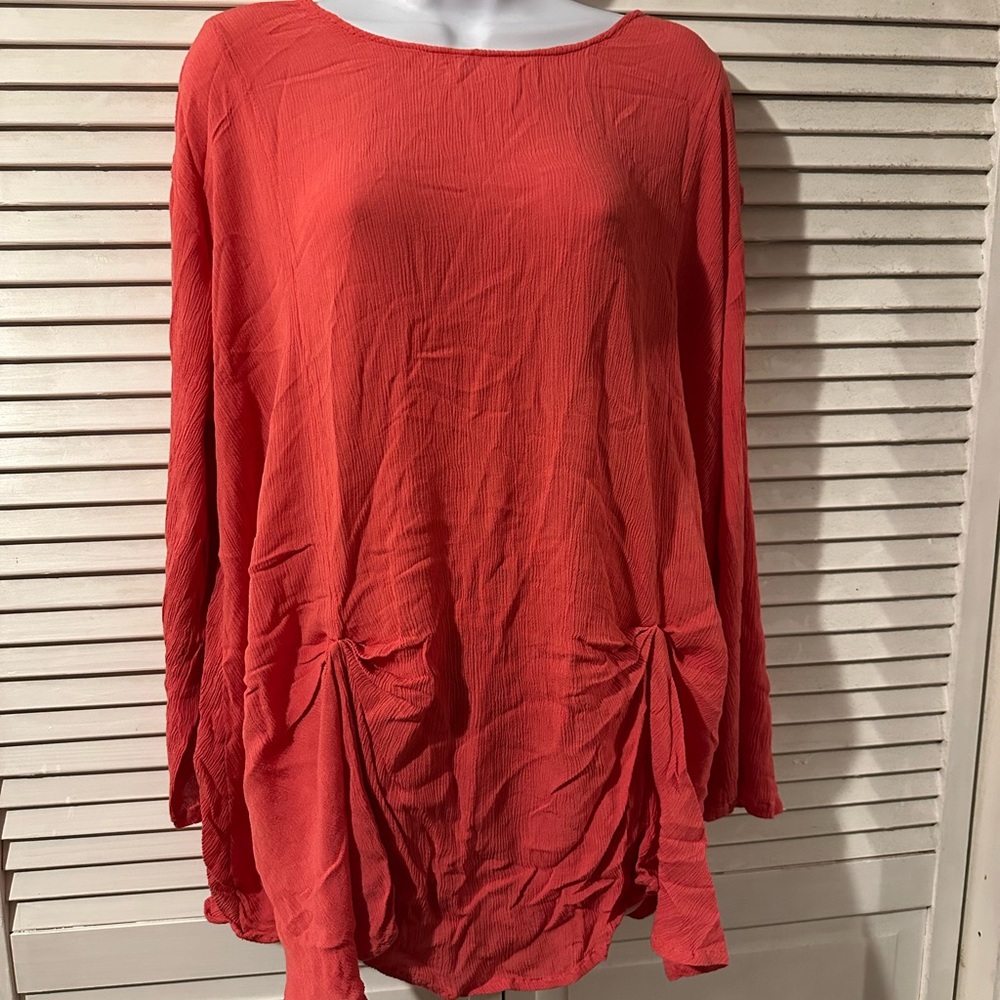 Free People Coral Knit Top